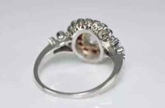 3.00 Ct Art Deco Style Lab Created Diamond & Ruby Halo Wedding 925 Silver Ring