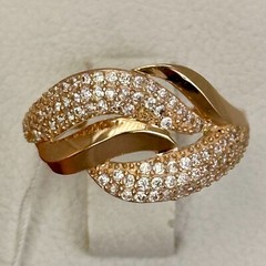 Infinite Pave Set Daily Wear Ring 2.3 Ct Simulated Diamond 14k Yellow Gold Over