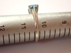 3 Rings S9 Rutilated Quartz S10.5 Blue Stone S12 Bar 925 Sterling Silver 10.6g