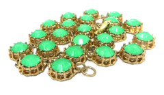 J Crew Georgian Riviere Necklace Anna Wintour Collar Chrysoprase Green Collet