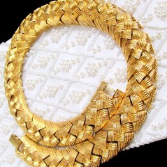VTG NAPIER GP BRAIDED WOVEN CHAIN 16″ NECKLACE ELEGANT CLASSIC EXC