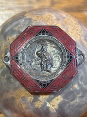 Vintage St Christopher “Be My Guide” Enamel Pendant