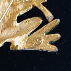 Vintage Signed LG LIND GAL Frog Hobo Enamel Novelty Figural Brooch Pin