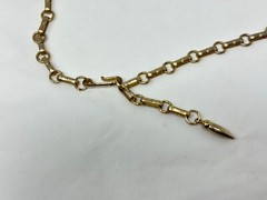 Unique Vintage Goldtone OVAL Link Choker 16-18″ Necklace