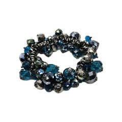 Crystal Stretch Bracelet Multicolored Colorful Blue Black Cha Cha OSFM