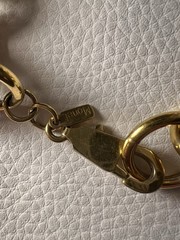 Vintage Monet Gold Tone Heavy Chunky Cuban Round Link Chain Necklace