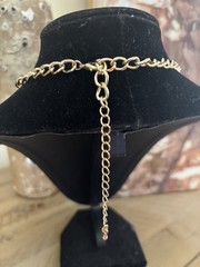 100% Vintage (not Inspired) Bib Necklace 4 Strands Cuban Like Heavy Chains