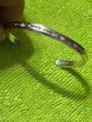 Vintage Navajo M.C. Tsasie Sterling Silver Stacker Cuff Bracelet Stamped Arrow
