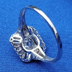 Original EARTH MINED DIAMOND Deco PLATINUM Engagement Ring Vintage Solitaire 5