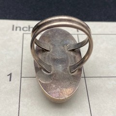 Vintage Owyhee Picture Jasper Sterling Silver Ring Size 8.75