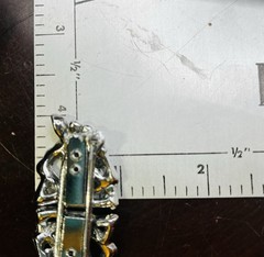 Duette Rhinestone Dress Clip Brooch Art Deco Vintage Convertible Pin 1.25” X 1”