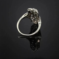 2.50CT Art Deco Edwardian Filigree Lab Created Diamond Ring 925 Silver Vintage
