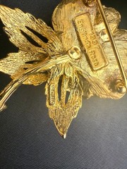 1997 RJ Graziano Princess Diana England’s Rose Brooch Signed Rhinestone