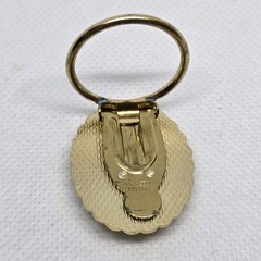 Vintage Gold Tone West Germany Victorian Cameo Scarf Clip/Ring Brooch Marked