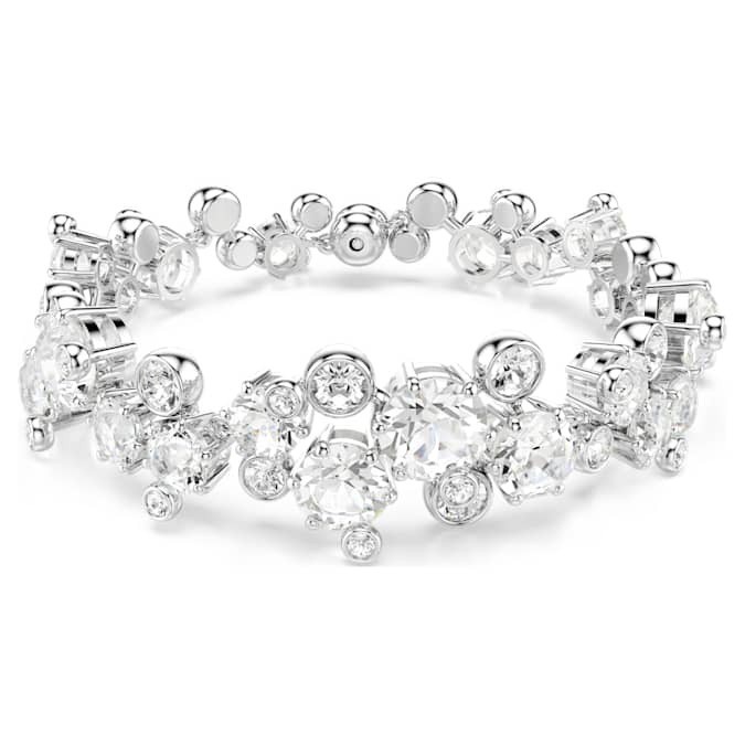 Swarovski Constella bracelet Mixed cut, white, rhodium plated