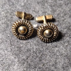 Vintage Swank Round Bullet Back Cufflinks for Men