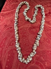 Vintage Trochus Iridescent Shell Necklace 31″