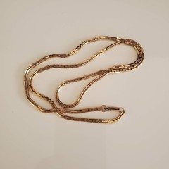 Sarah Coventry VTG Gold Tone Brick Link Chain Necklace 24 Inch Patent 3427691