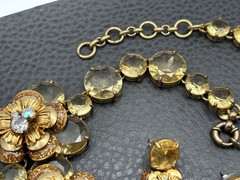 J. Crew Flowers Asymmetrical Runway Bib Necklace Earrings Set Vintage Revival