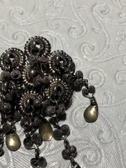 J Tostrup 830 Silver Solje Wedding Brooch Pin Victorian Antique Norway