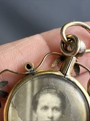 Antique Gold Filled Double-Sided Photo Pendant