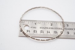 Vintage Sterling Silver 925 Bangle Bracelet 8″ Textured A5