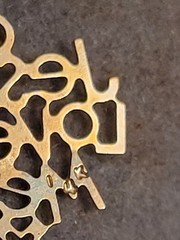 Vintage New Old Stock Marked 14K Gold Charm Pendant Jesus Loves Me Cross