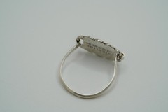 VNT WWII Forget-Me-Not Sterling Silver Upcycled Ring Engraved Nancy Sz 7.75 JB45
