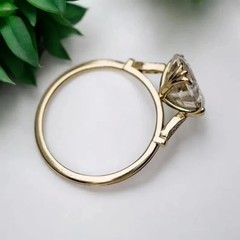 3.50 Ct Lab Created Asscher Diamond Art Deco Style Engagement 14K Gold FN Ring