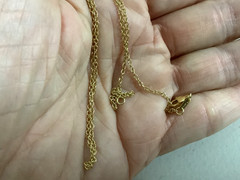 Vintage M.S.Company 18k yellow gold chain necklace 18″ lobster clasp signed 3.1g