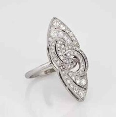Art Deco 2.90Ct Round Cut lab Created Diamond 925 Silver Anniversary Gift Ring