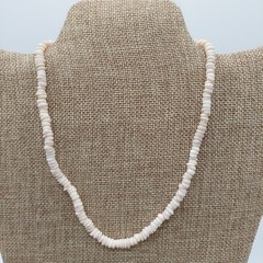 Puka Shell Bead Necklaces Choker Various Colors And Sizes Lot Of 6 Barrel Clasp