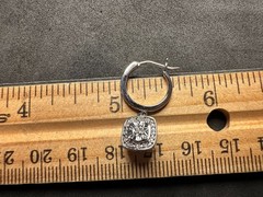 3.51g Vintage Sterling Silver 925 Pattern Dangle Earrings Sparkling M