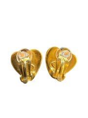 Chanel CC Vintage 1995 Heart Clip Earrings