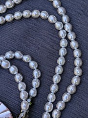 Vintage YSL Yves Saint Laurent Faux Baroque Pearl Necklace & Bracelet Set C46