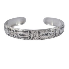 Vintage Sterling Silver 925 Wohelo Campfire Girls Cuff Bracelet | 8″
