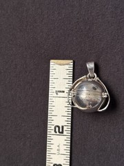 Vintage Mexico 925 Sterling Silver Folding Orb Photo Locket Pendant Sphere