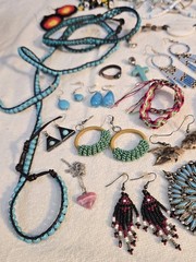 50 Pc Southwest Jewelry Turquoise Amethyst Labradorite Larimar Rhodonite Jasper