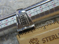 VINTAGE MEN’S LAPIS SPINY OSYTER 3/4″ 0.925 Sterling Silver BAND Ring size 9.25
