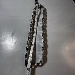 Vintage Trifari Necklace Textured Silver Tone Choker Collar 15 inch