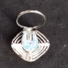 Vintage Silver Tone Scarf Ring Clip Textured Unsigned As Is