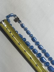 W. GERMANY Blue Lucite Acrylic 2 Strand Bead Necklace