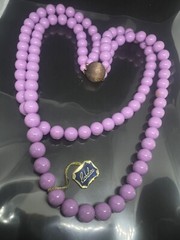 VTG Richelieu 1970s Purple Lilac Genuine DuPont Lucite 2 Strands Necklace READ