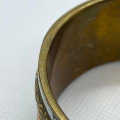 Rainbow Vintage One Size Fits All! Gold Plated, White, and Multicolored Bangle