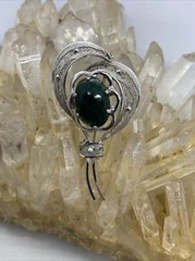 Vintage JJJ Sterling Stone Accent Brooch
