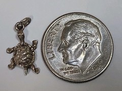 Sterling Silver ~ Turtle Charm ~ Terrapin ~ Nice Detail ~ VINTAGE