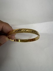 Vintage Signed Monet Gold Band Bracelet Great Condition 7 Inches