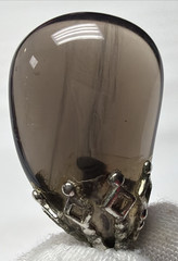 Vintage Tumbled Polished Smoky Quartz Gemstone Pendant Hand Made As Is