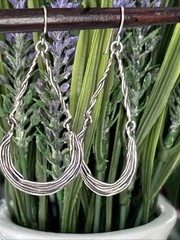 VTG Israel Opulenza Sterling Silver Earrings Long 2” Dangle 925 Weight 6 grams