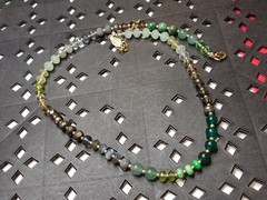 18 Inch Green AV Max Beaded Necklace